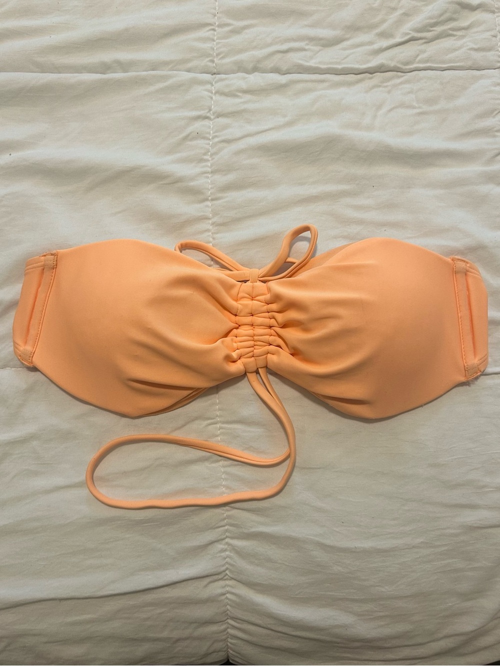 Xhilaration Peach Orange Bandeau Bikini Top